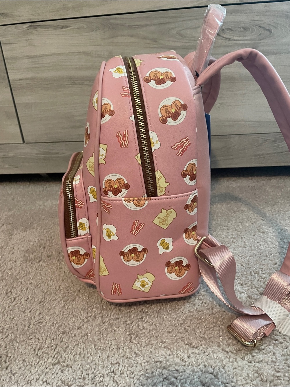 NWT Danielle Nicole Mickey waffle breakfast mini backpack - Picture 6 of 9